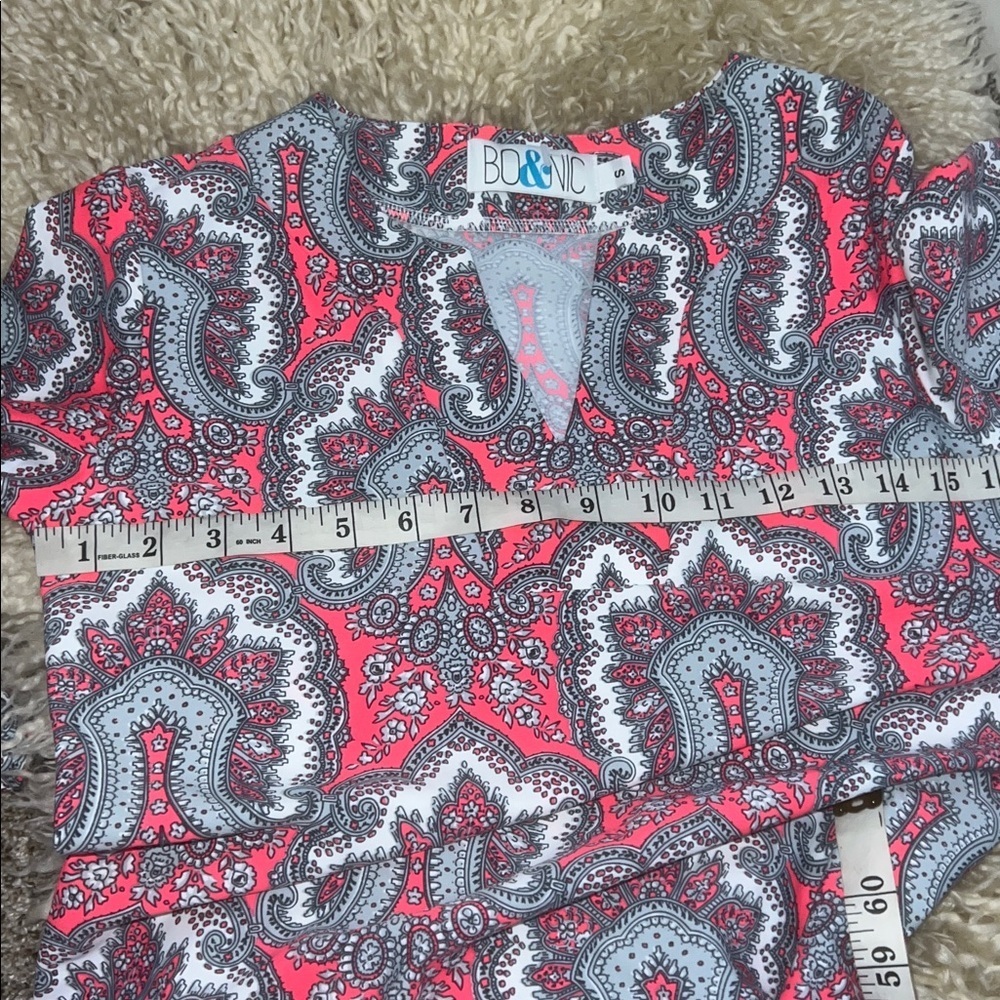 Bo & Nic dress swim tunic Patterned knit 3/4 sleeve knee length - Picture 11 of 13